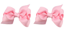 ZOONAI 3-inch pink baby girl bow clip set of 2 for adorable photoshoots