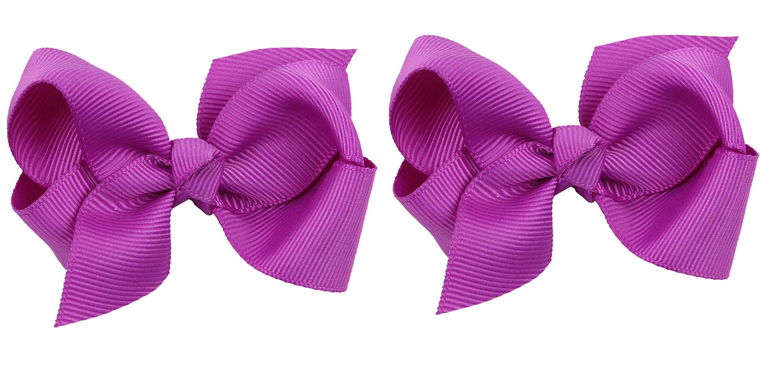 ZOONAI 3-inch purple baby girl bows clip for photo-ready outfits