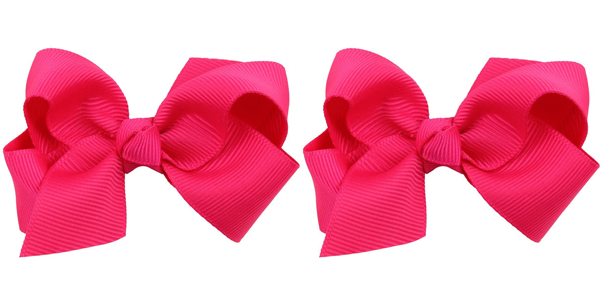 ZOONAI 3-inch rose bow clip for baby girls, ideal for daily wear.