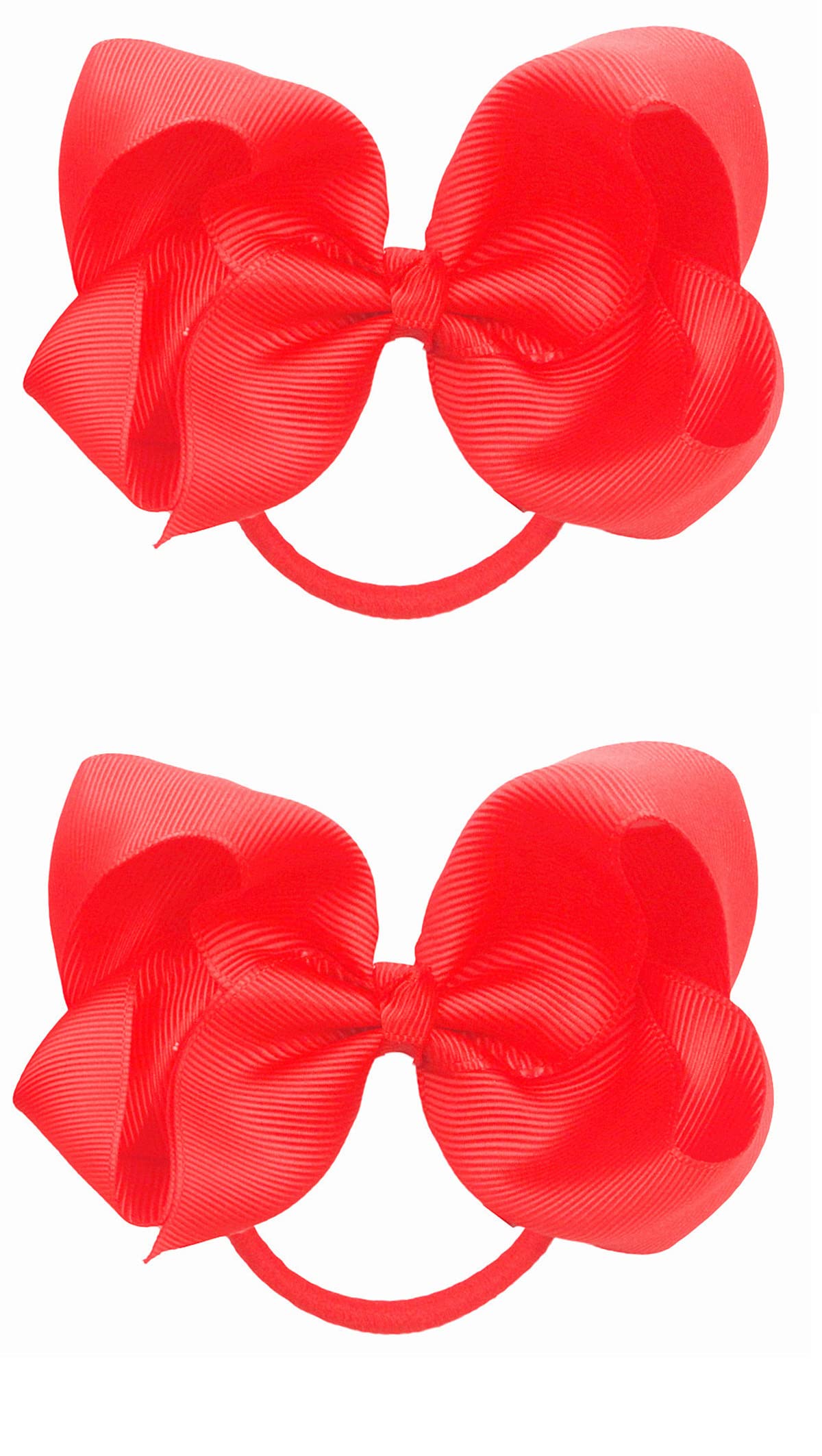 ZOONAI 4 inch red baby bow for daily ponytails