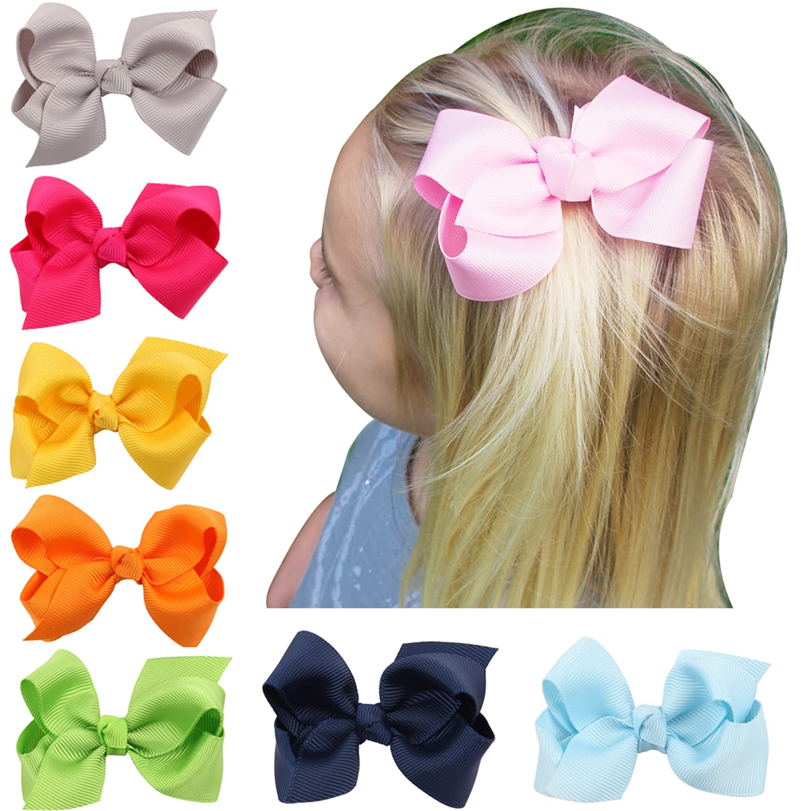 ZOONAI baby bow clip set provides two coordinating accessories for outfits