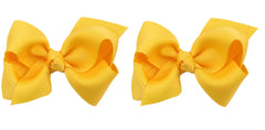 ZOONAI baby bow yellow clip 2pc for cute photos and everyday wear