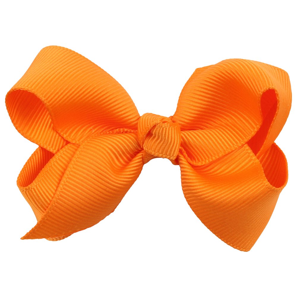 ZOONAI orange bow clip enhances everyday outfits for baby girls.