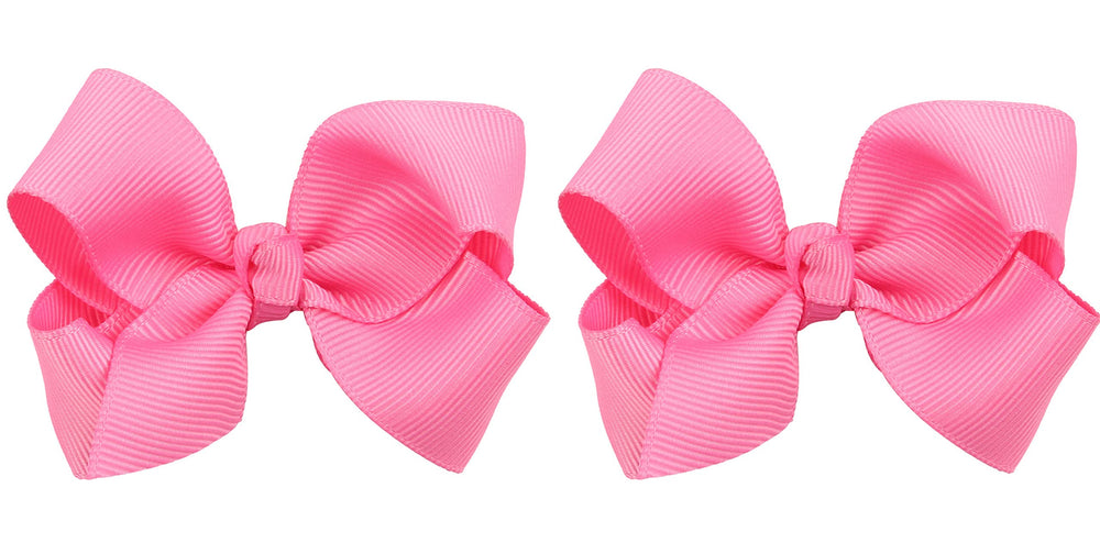 ZOONAI 3-inch baby hair bow clip in deep pink for adorable photos