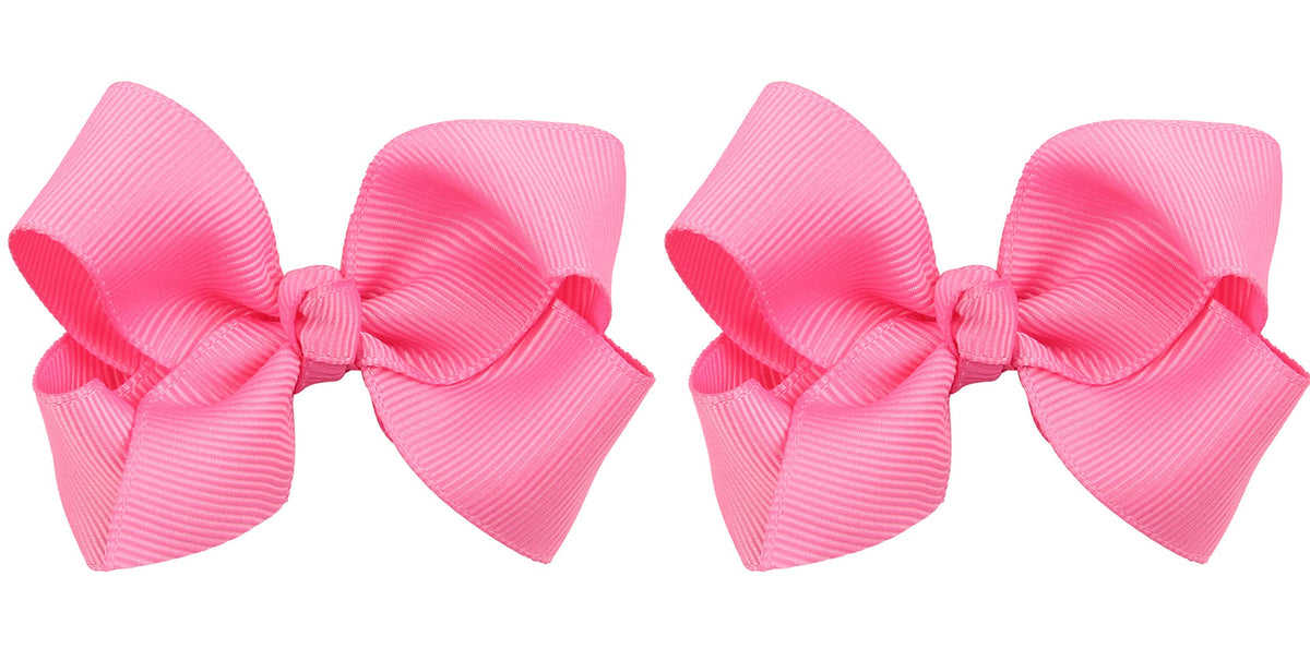 ZOONAI 3-inch baby hair bow clip in deep pink for adorable photos