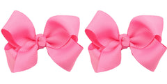 ZOONAI 3-inch baby hair bow clip in deep pink for adorable photos