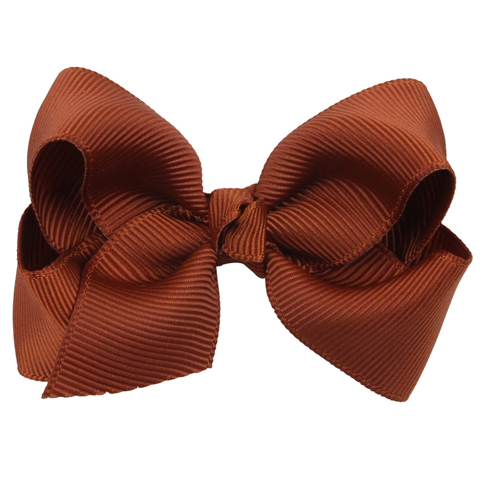 ZOONAI boutique hair clip brown bow adds charm to toddler hairstyles.