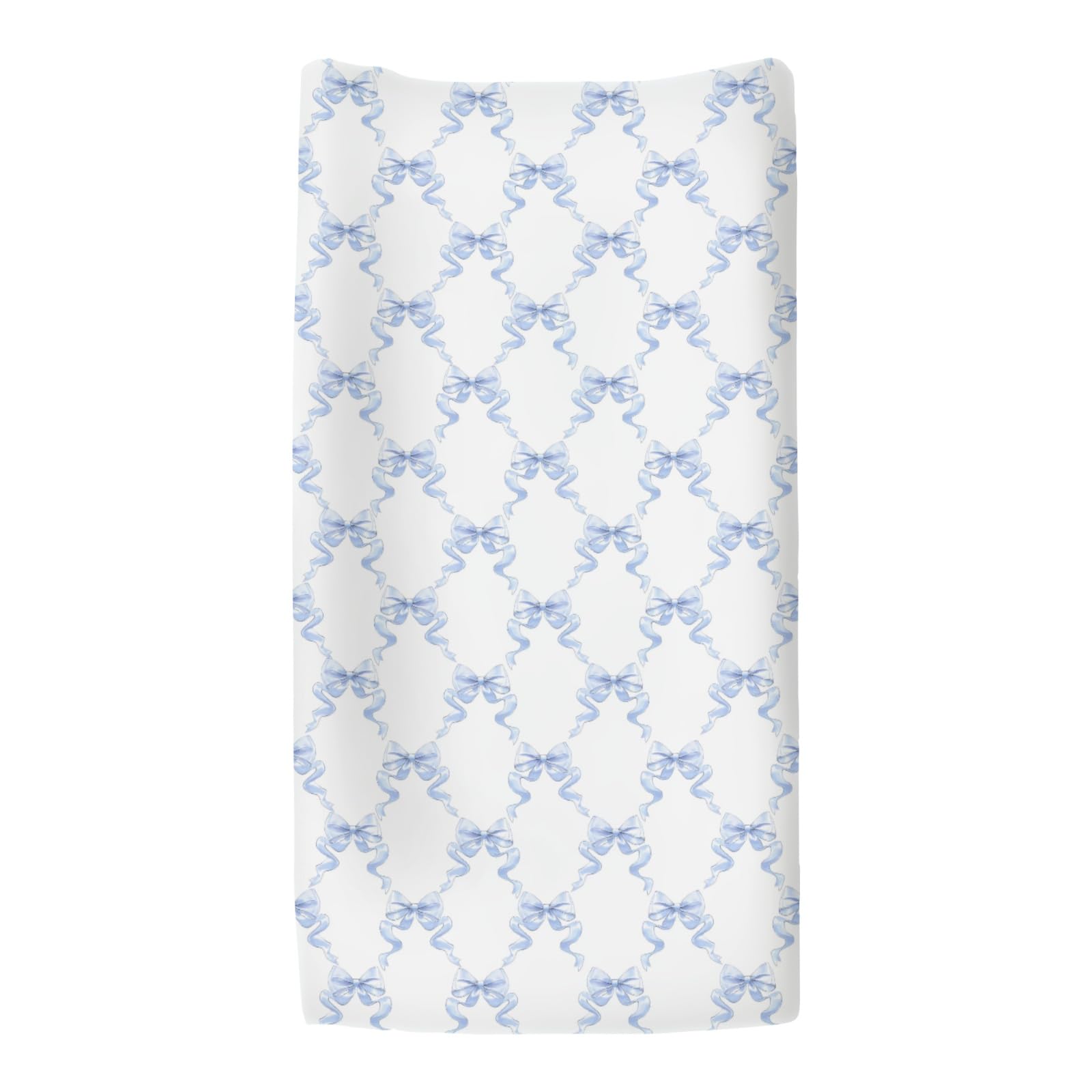 ZoUbqchY blue bows changing pad cover on a 32x16 contour pad.