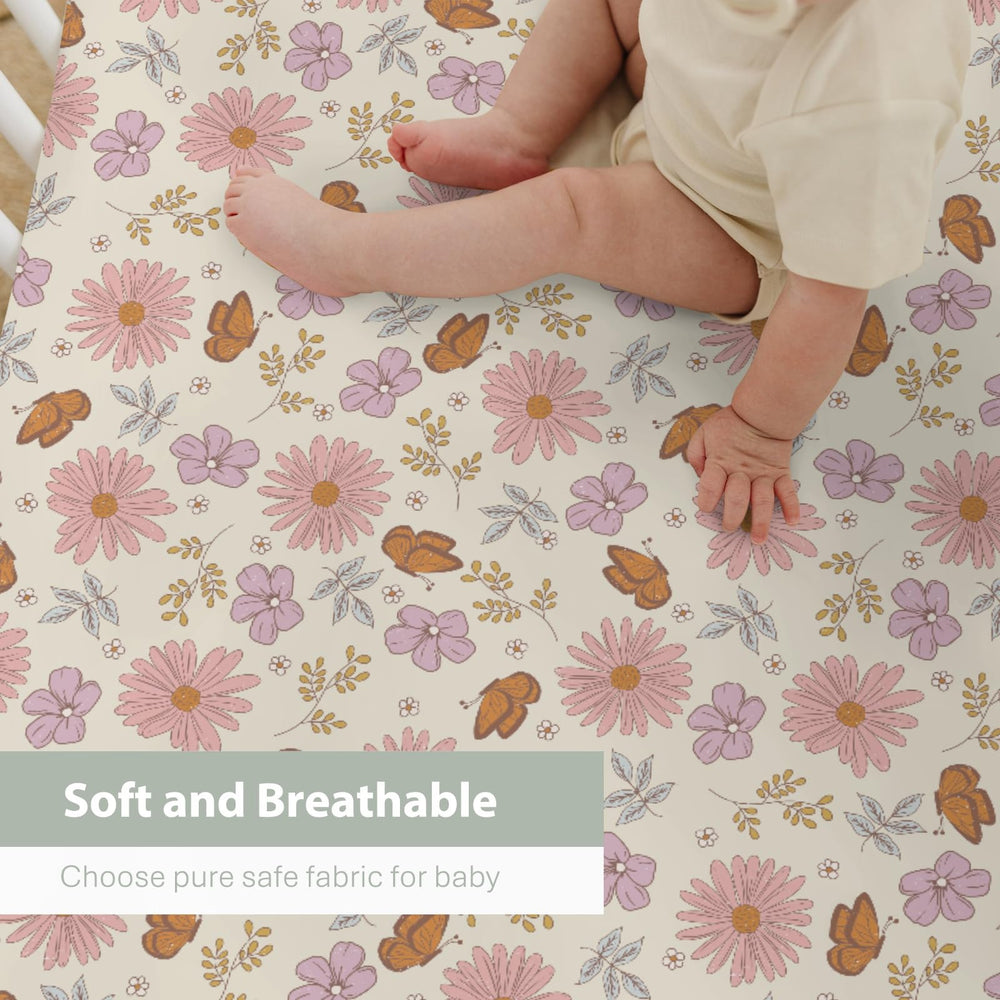 ZoUbqchY boho floral nursery pattern adds style and charm.