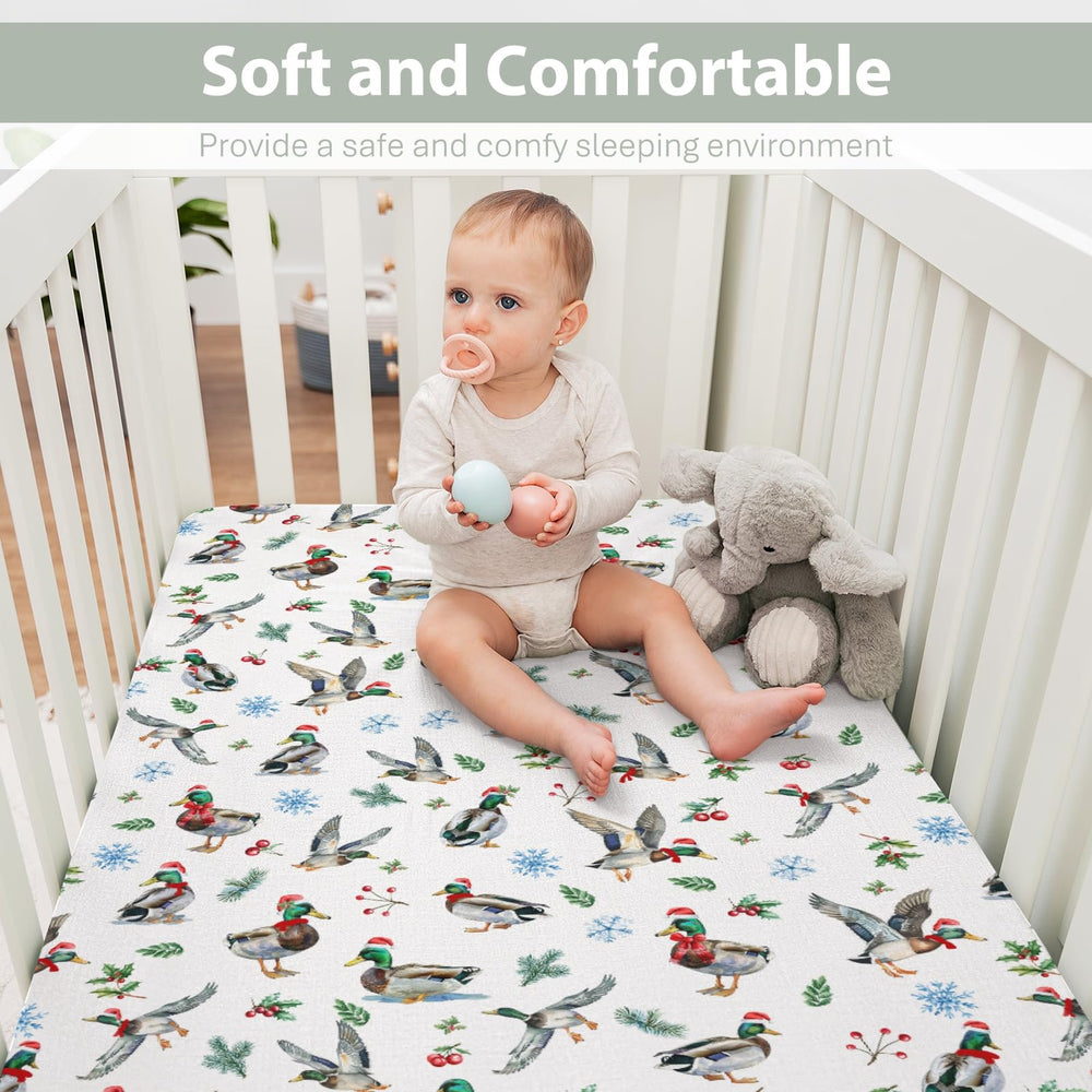 ZoUbqchY Cherry fir leaves design crib sheet enhances nursery decor and coordination.