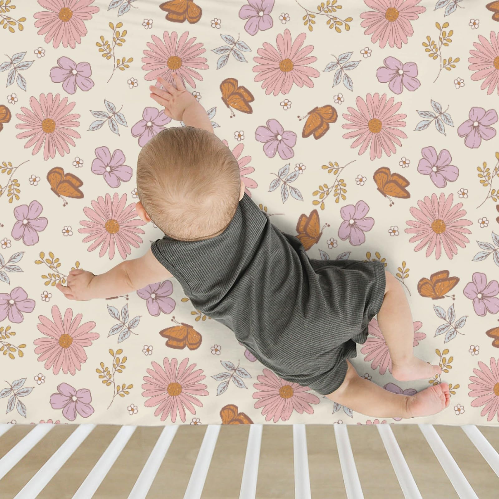 ZoUbqchY 52x28 inch crib sheet fits standard mattresses well.