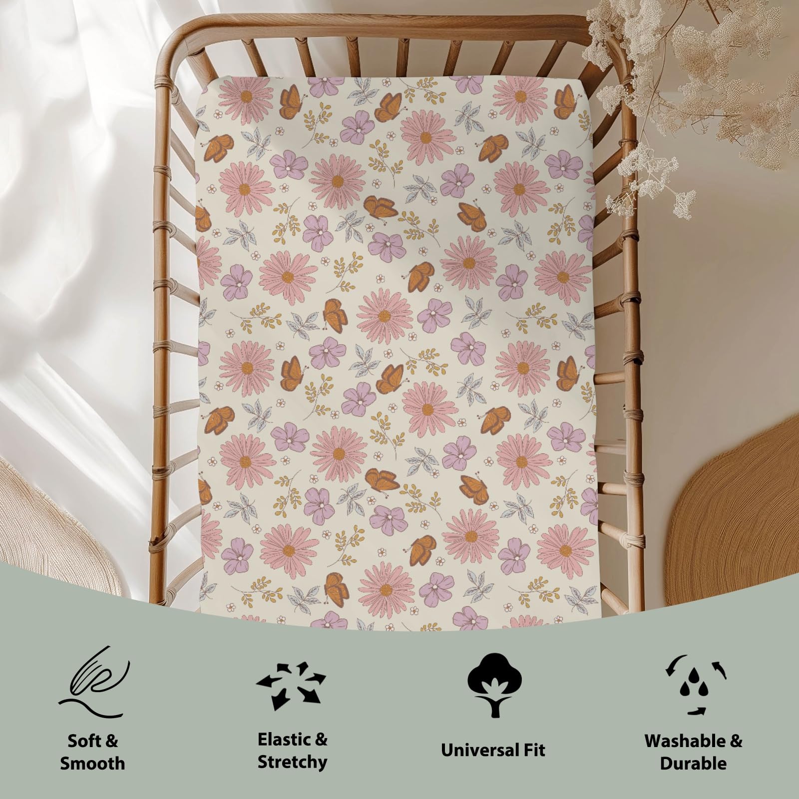 ZoUbqchY full-elastic edge keeps sheet flat and secure.