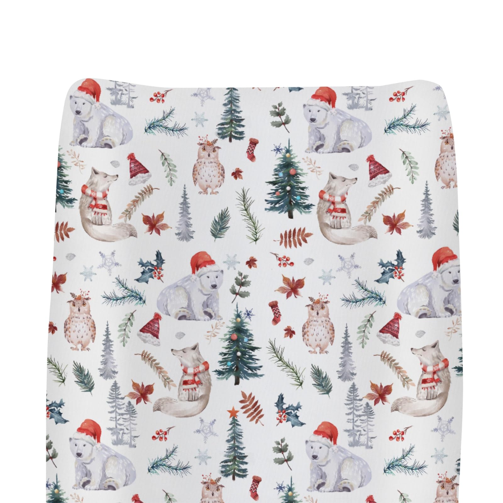zooubqchy changing pad cover with bear print, soft and cozy for baby diaper changes.