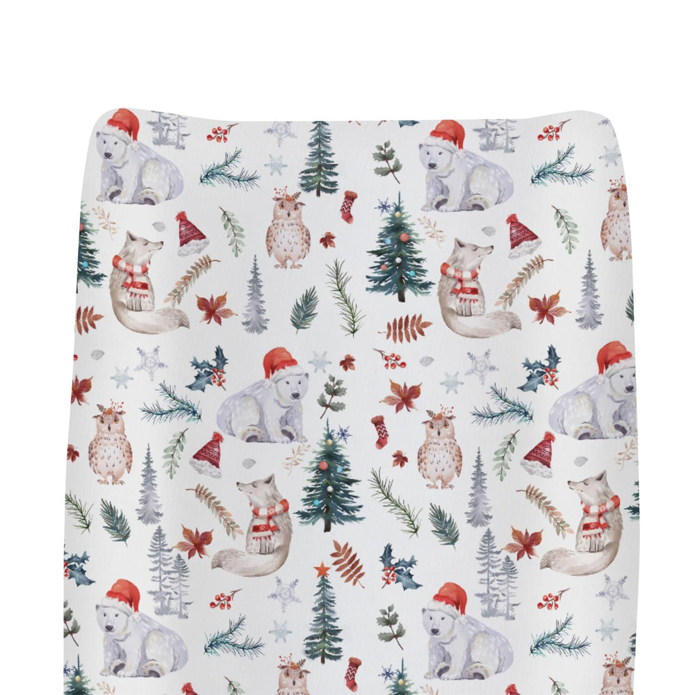 zooubqchy changing pad cover with bear print, soft and cozy for baby diaper changes.