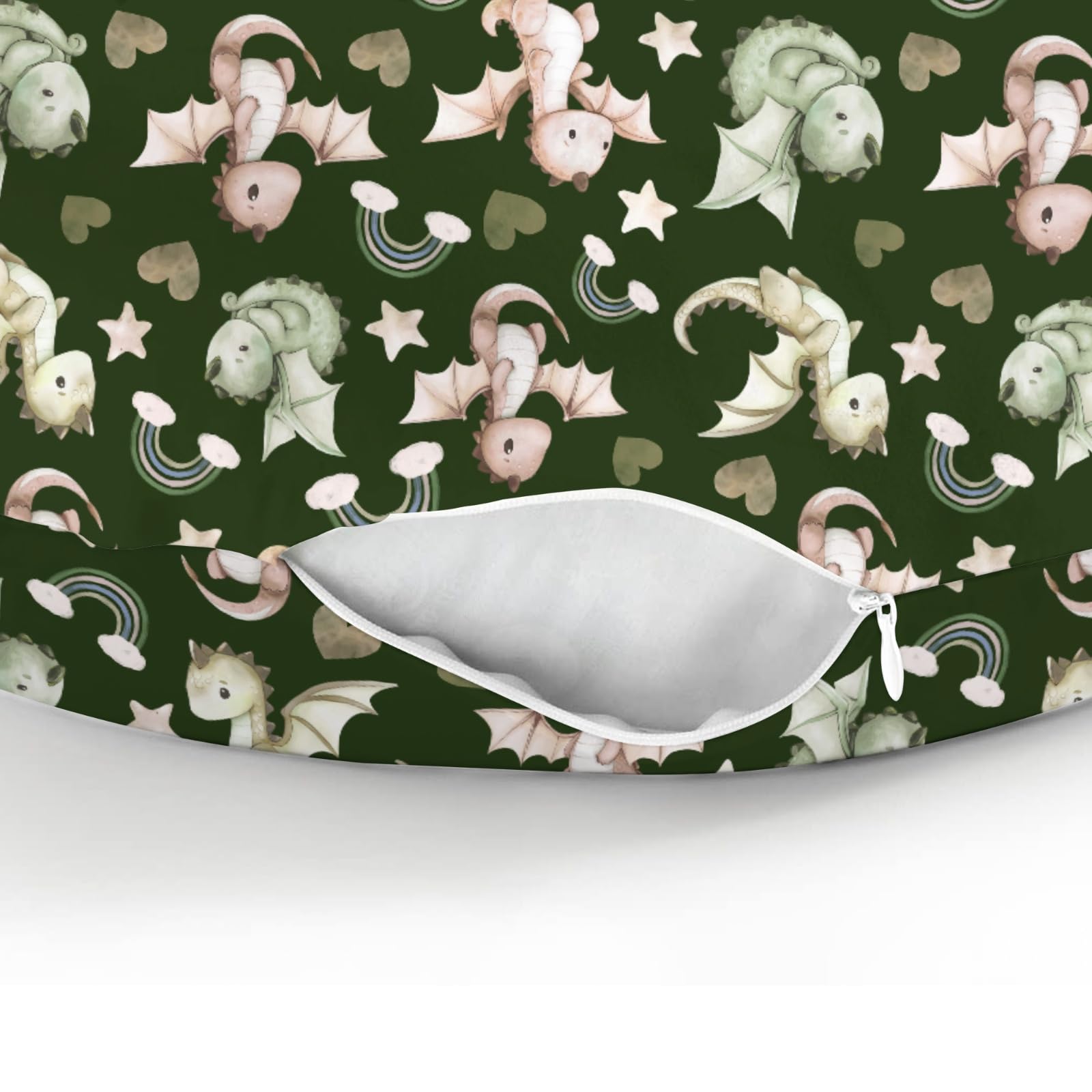 ZoUbqchY 22x18 fit guide showing secure fit on U-shaped pillows.