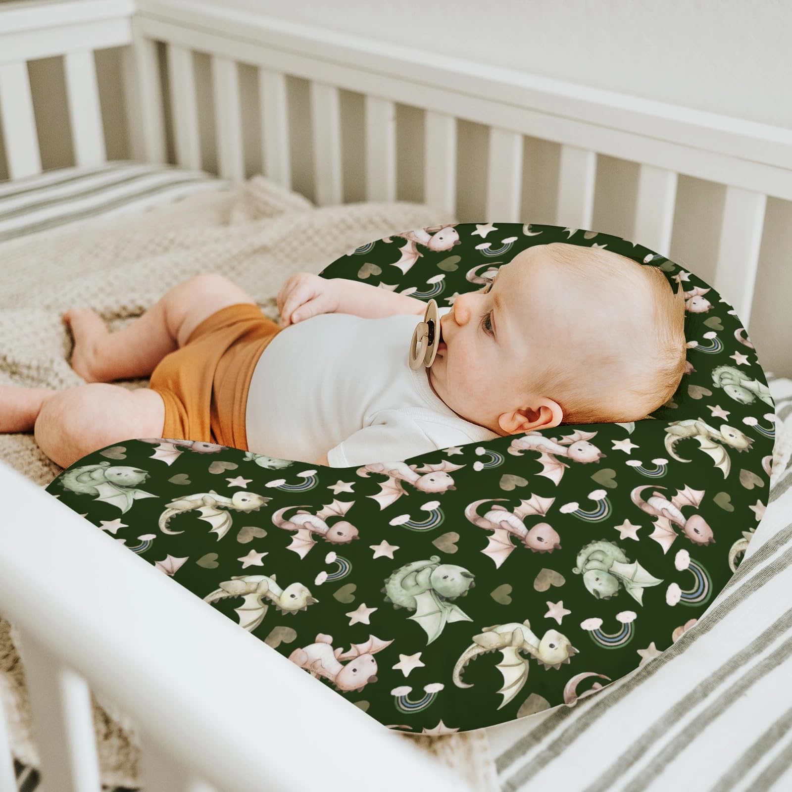 ZoUbqchY Dragon Love Stars nursery decor accents complementing a calm baby room.
