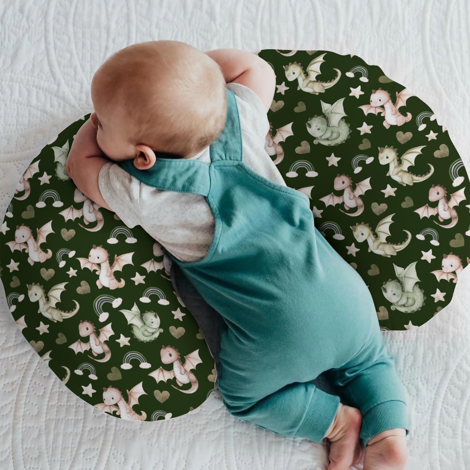 ZoUbqchY Dragon Love Stars cover on pillow highlighting comfortable texture.