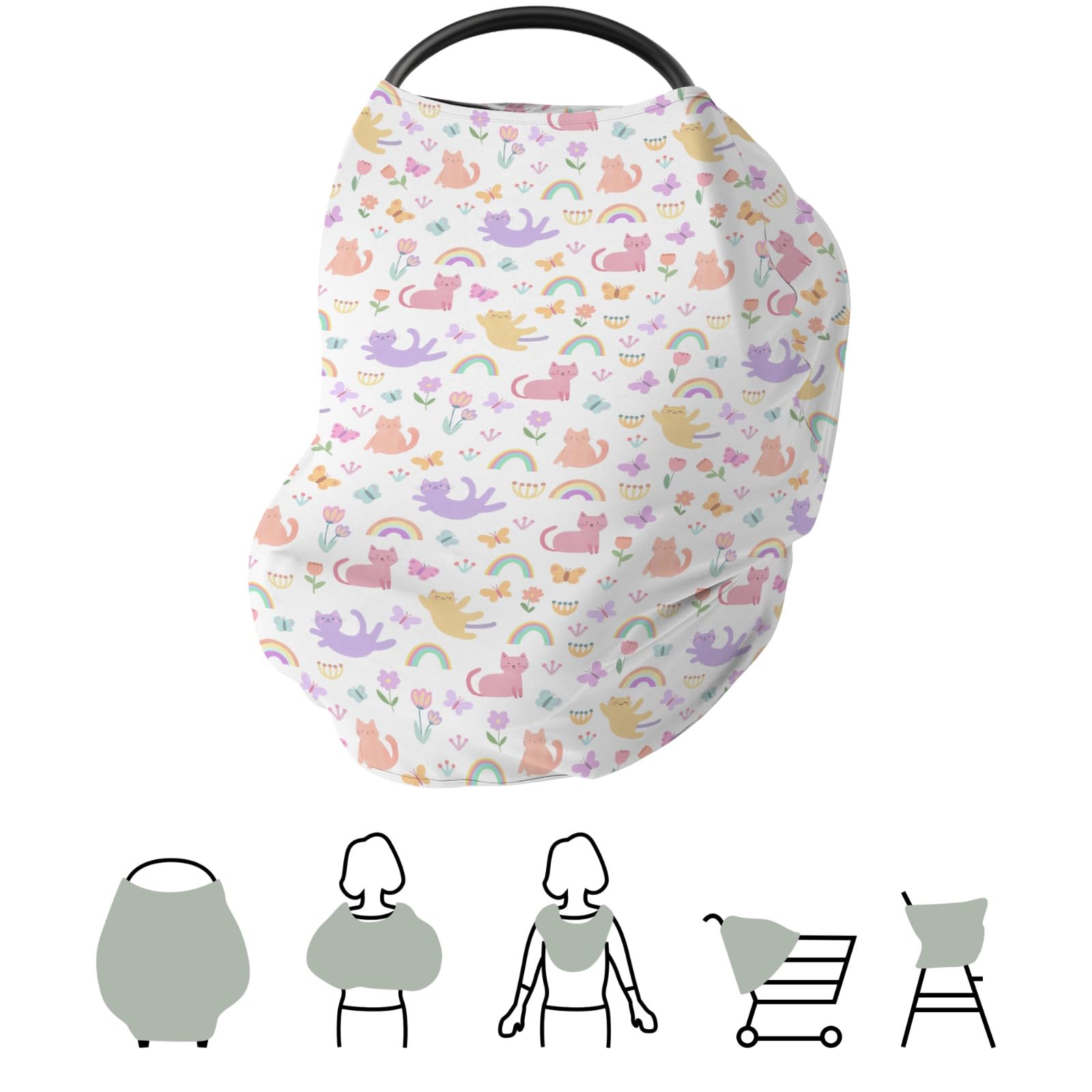 ZoUbqchY mom scarf option adds versatile coverage for on-the-go moms.