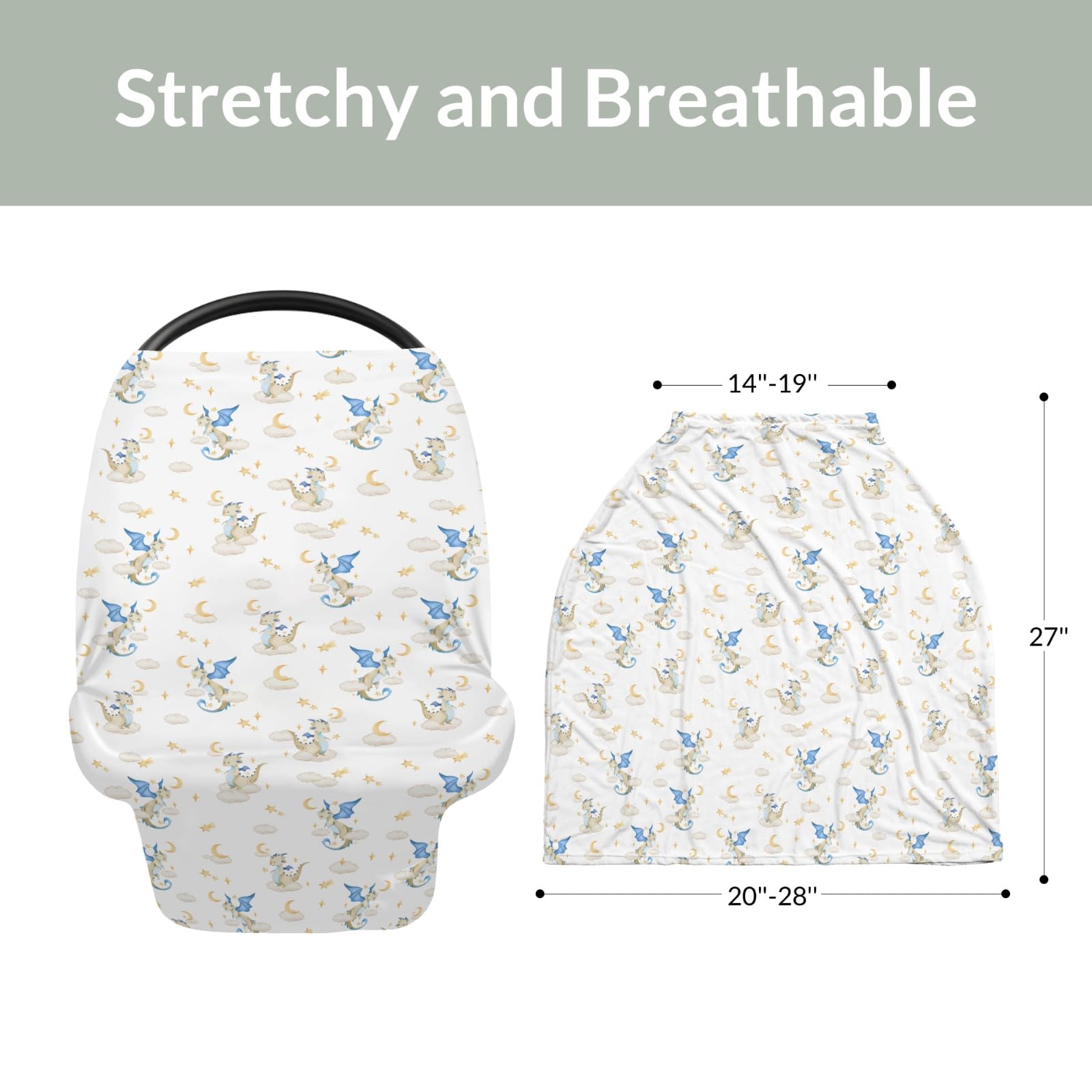ZoUbqchY nursing cover provides full coverage for discreet breastfeeding.