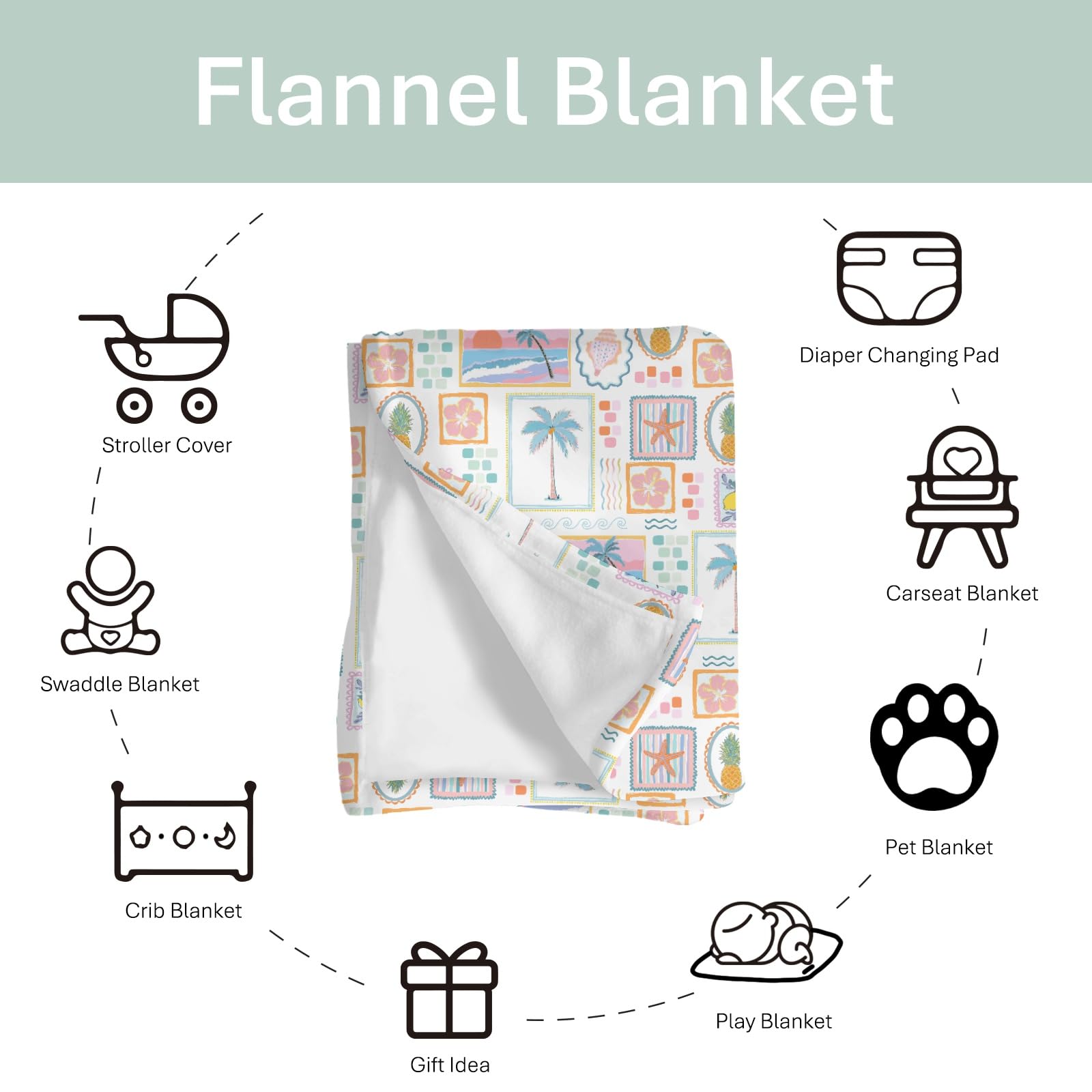 ZoUbqchY plush flannel texture blanket feels soft and warm.