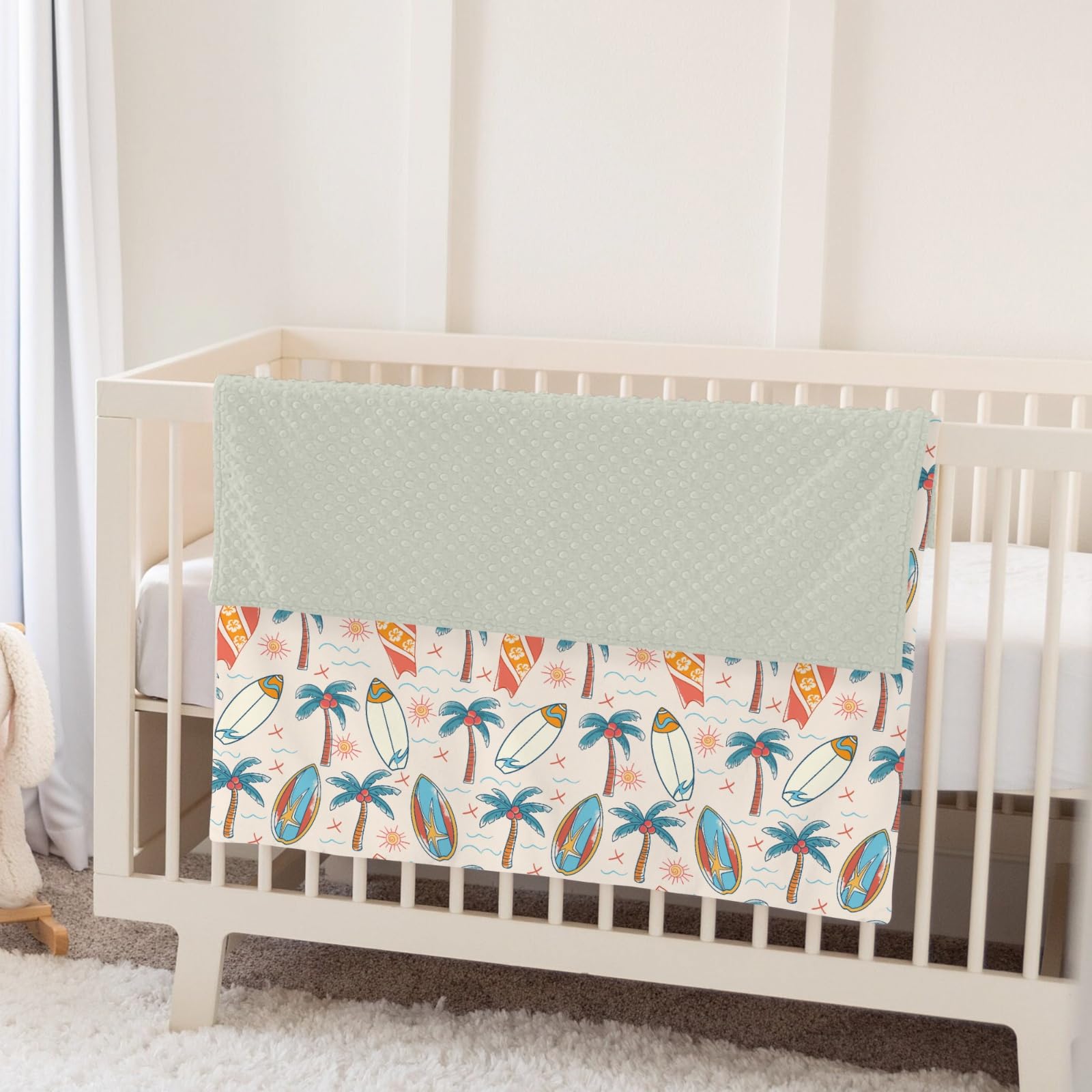ZoUbqchY blanket in nursery decor complements sheets for cozy corners