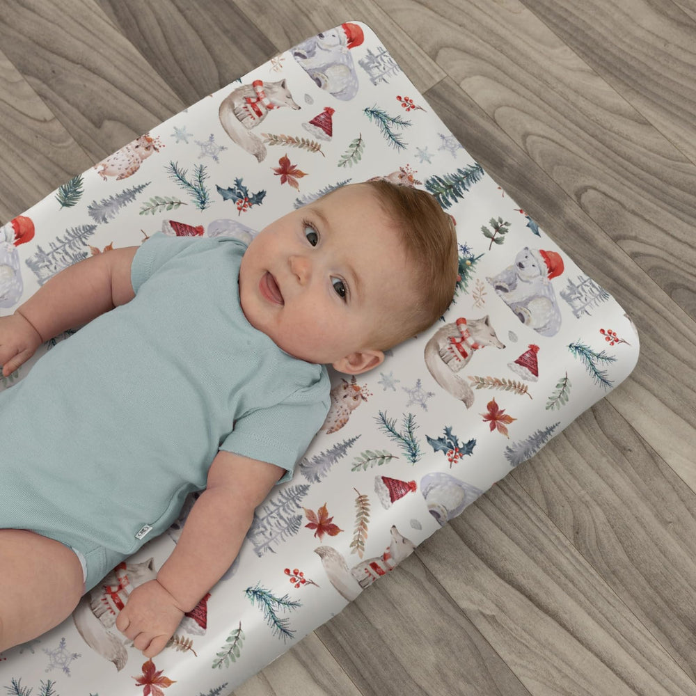 zooubqchy silky polyester changing pad cover, soft on baby skin and colorfast.