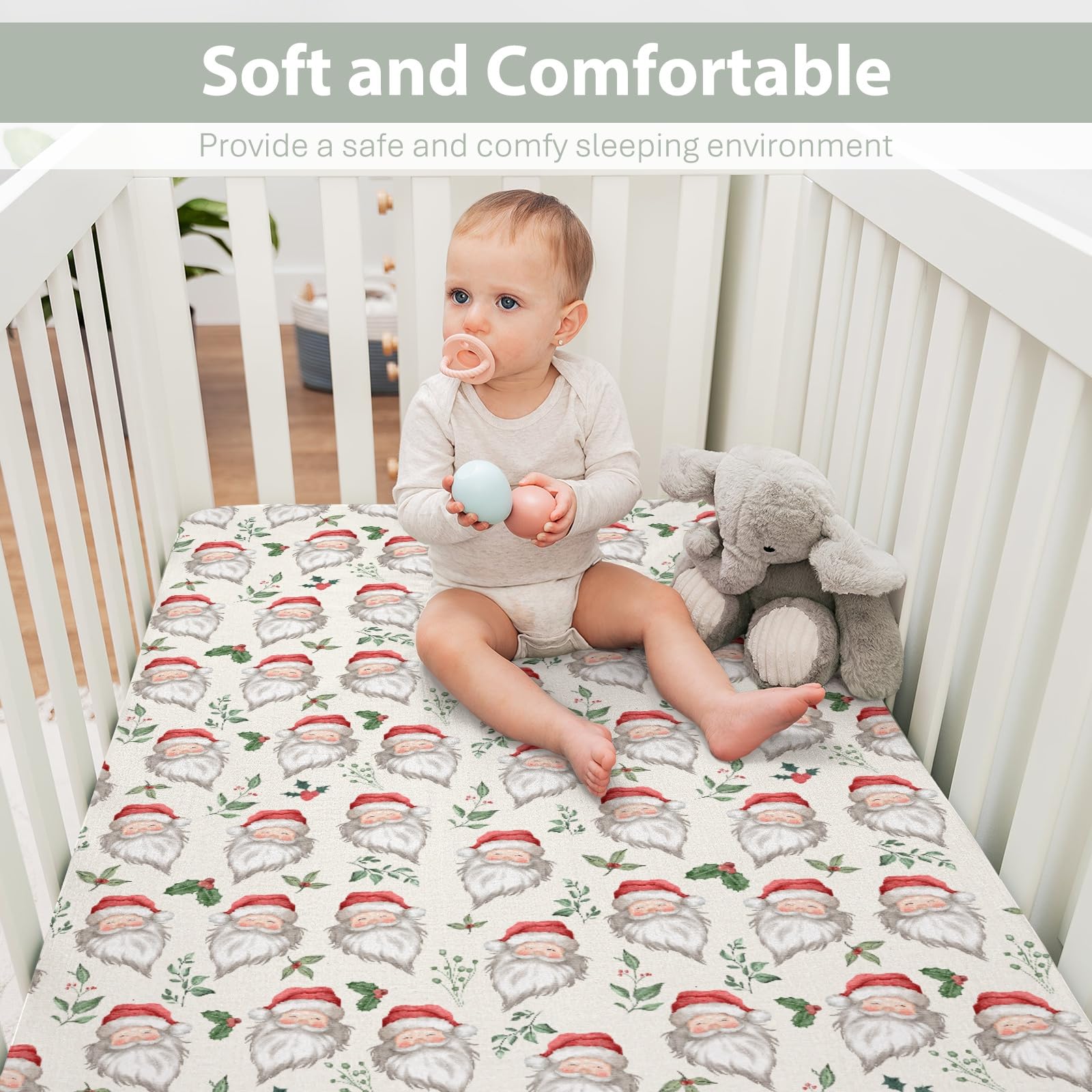 ZoUbqchY snug-fit-edges crib sheet keeps the mattress flat for safe sleep.