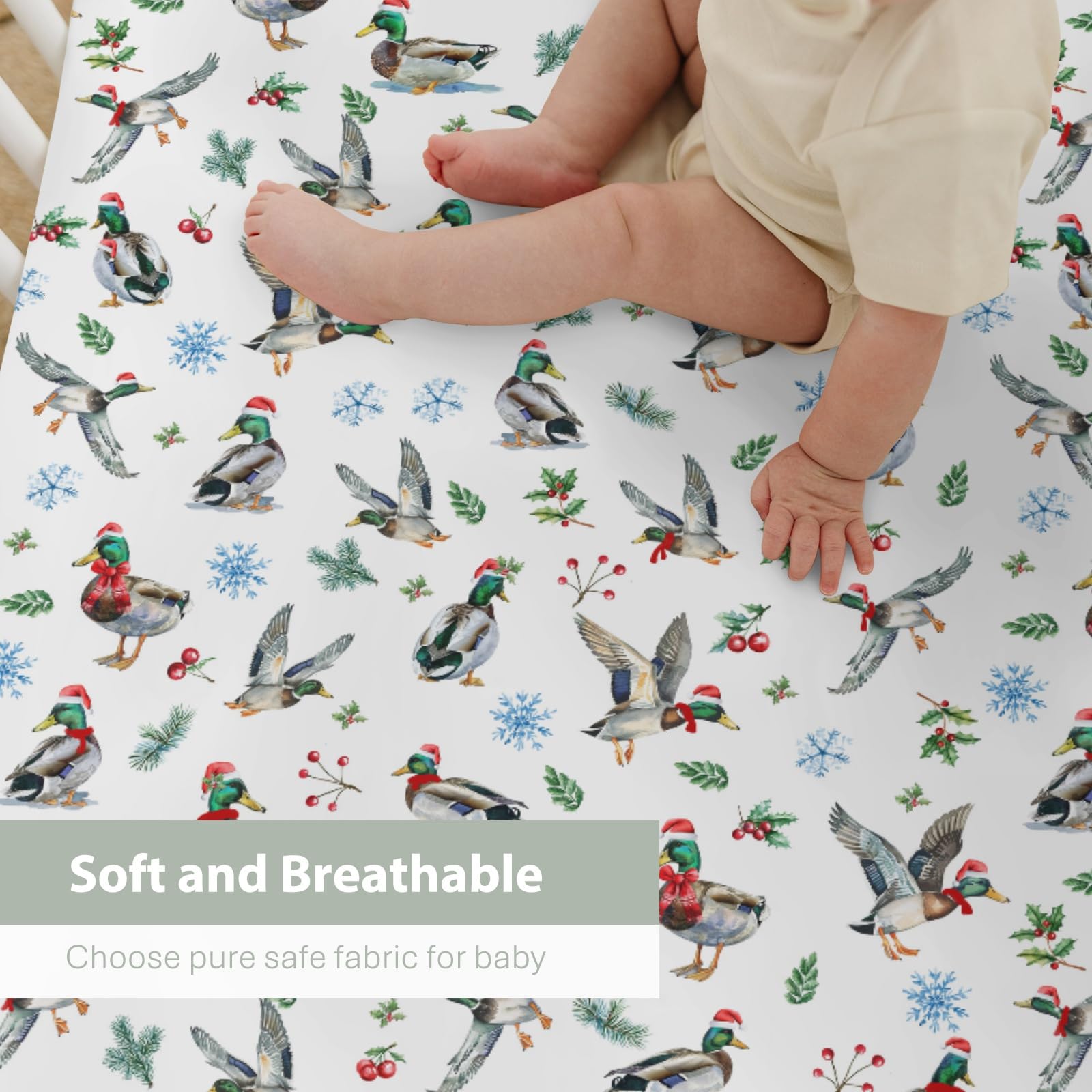 ZoUbqchY Soft stretchy polyester crib sheet feels gentle on baby’s skin.
