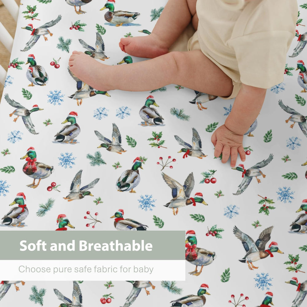 ZoUbqchY Soft stretchy polyester crib sheet feels gentle on baby’s skin.