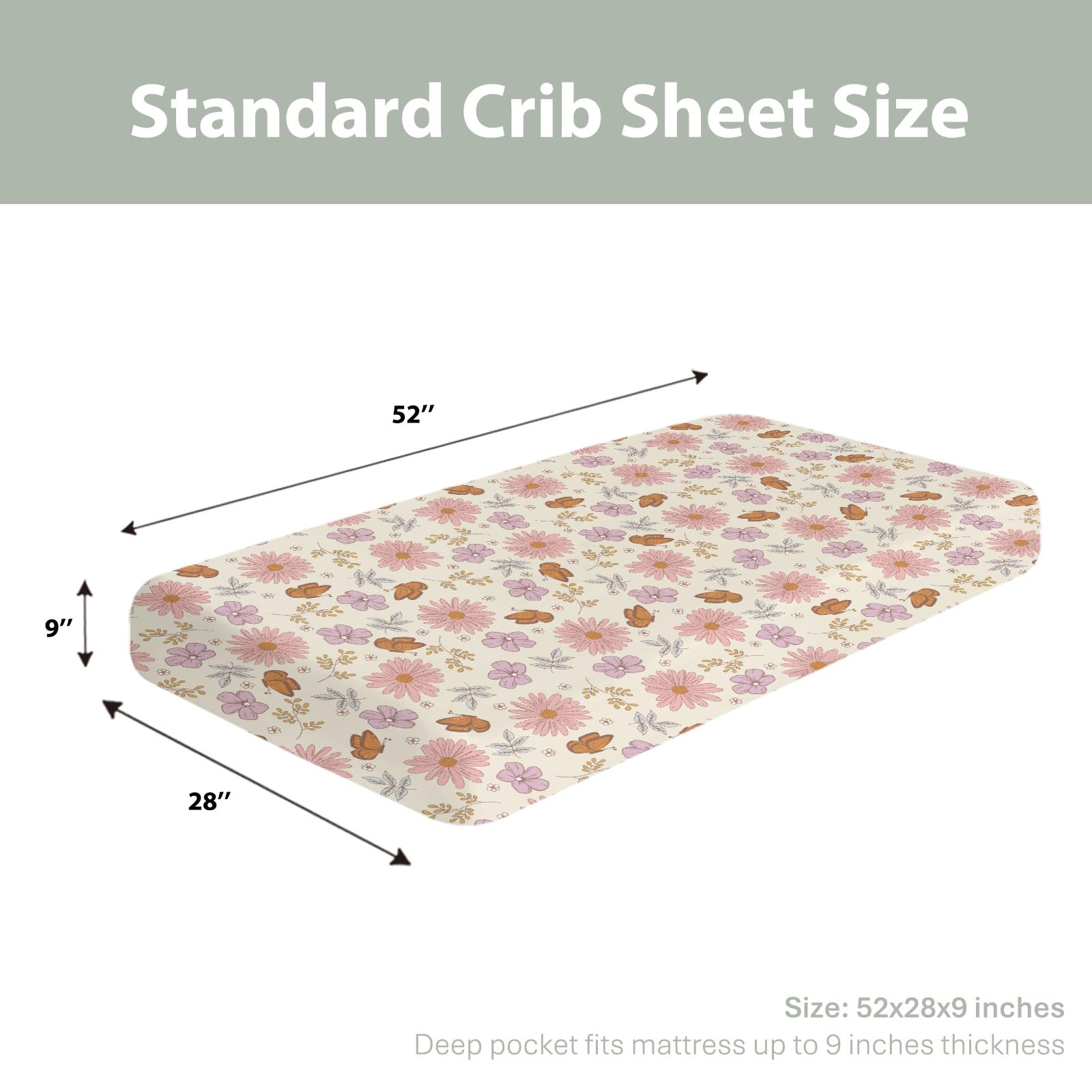 ZoUbqchY unisex baby crib sheet suitable for boy or girl.