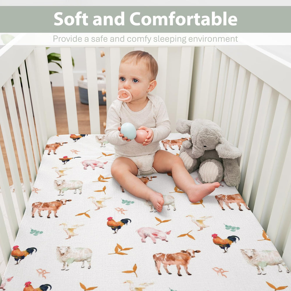 Zooubqchy lamb crib sheet delivers soft, breathable surface for peaceful nights