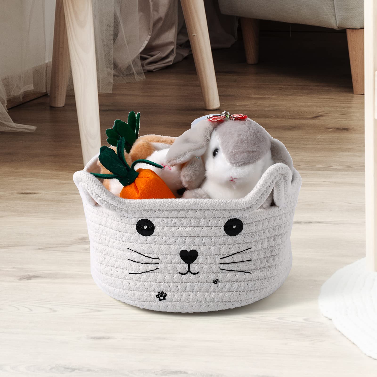 Zopeal toy bin use demonstrates versatile storage for pets and decor.