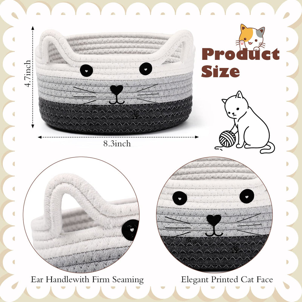 Zopeal cat-face basket ideal for cosmetics and small items organization.