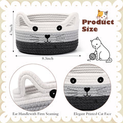 Zopeal cat-face basket ideal for cosmetics and small items organization.