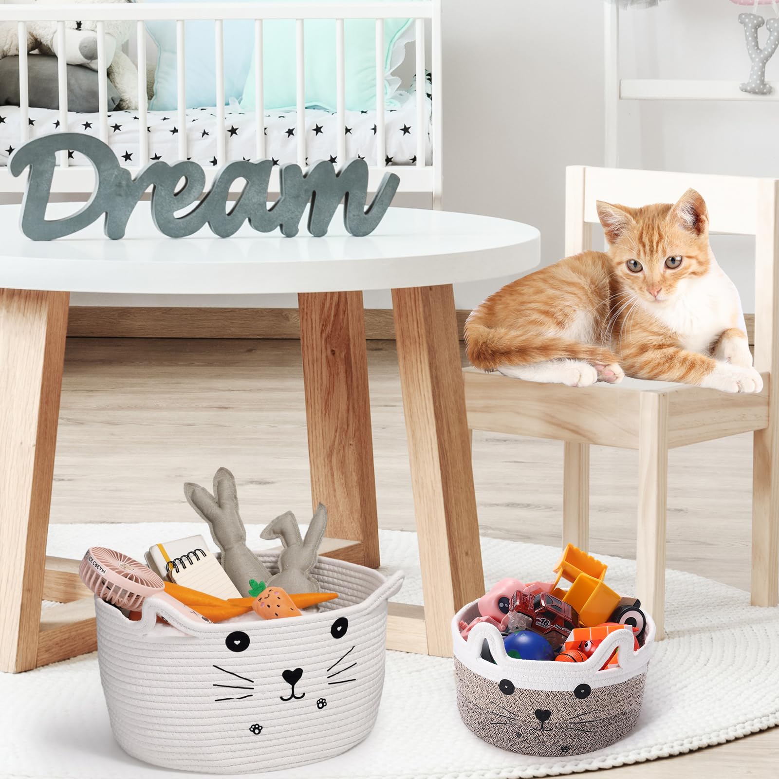 Zopeal decorative toy bin blends with home decor while tidying items