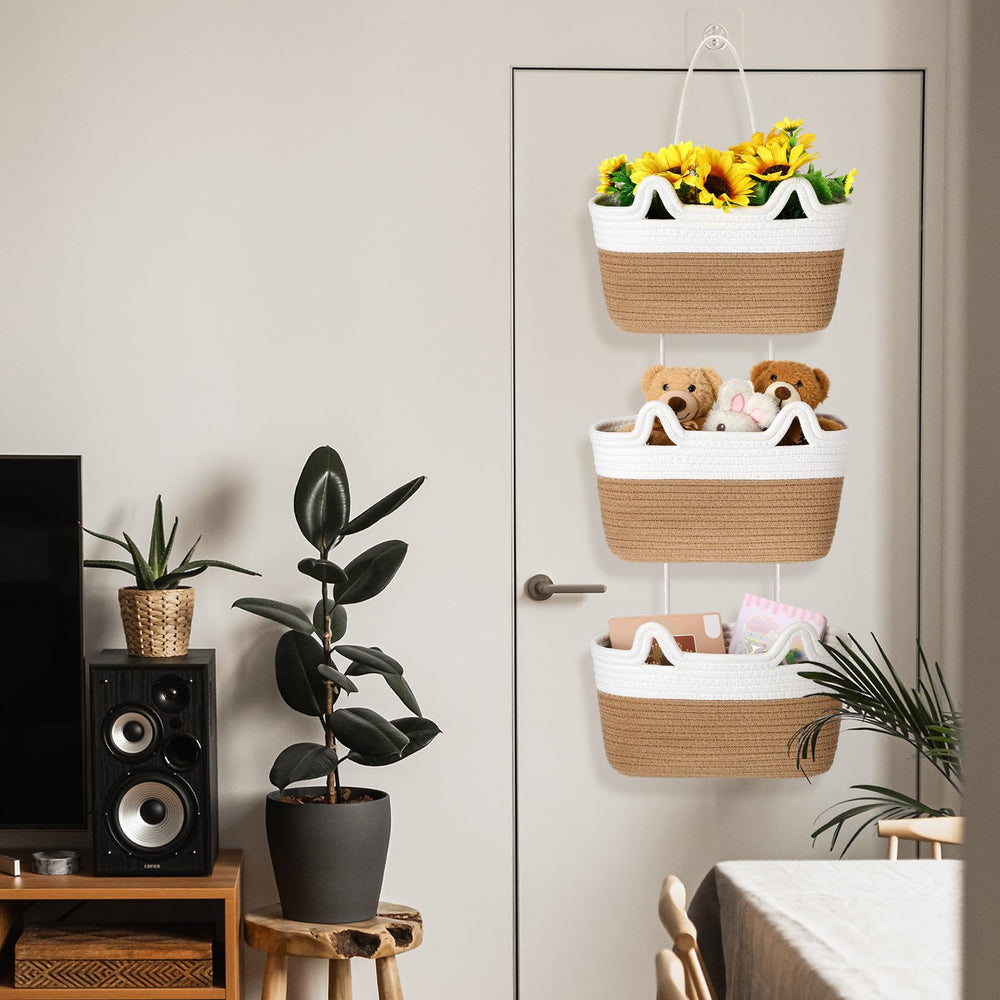 Zopeal gift-ready cotton woven basket suitable for daily storage