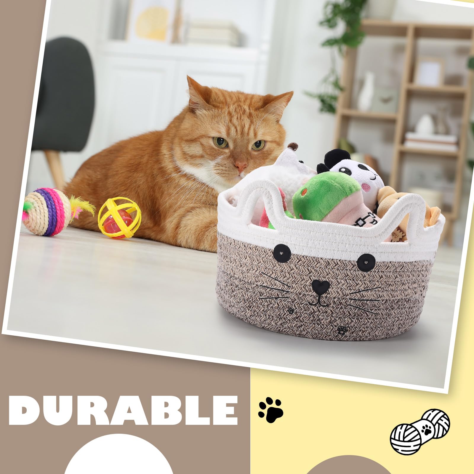 Zopeal small storage basket for cosmetics, stationery, and snacks