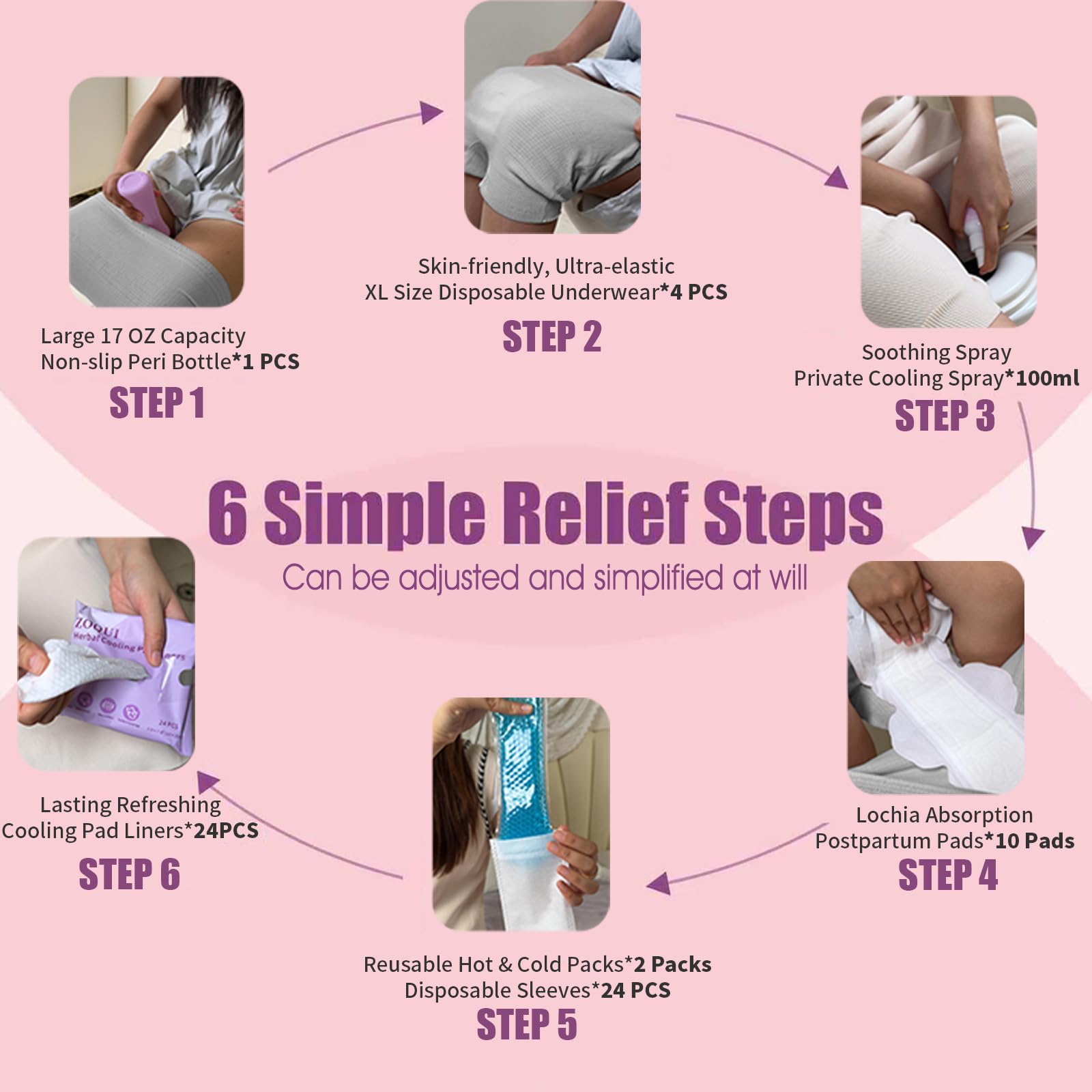 ZOQUI leak-proof maxi pads for secure postpartum protection