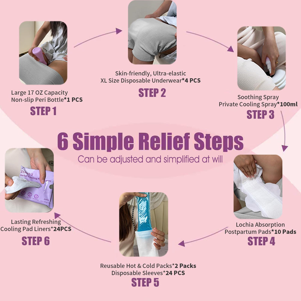 ZOQUI leak-proof maxi pads for secure postpartum protection