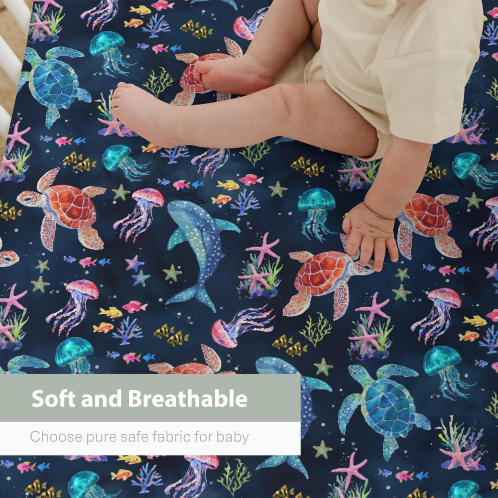 ZoUbqchY 28x52 crib sheet with 9-pocket deep fits standard mattresses