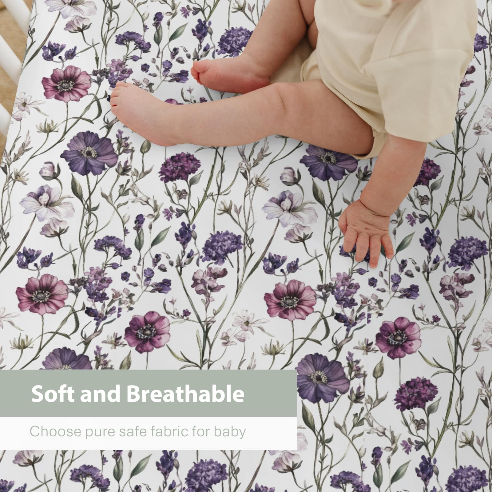 ZoUbqchY 52x28 crib-sheet fits standard mattresses securely for a neat bed.