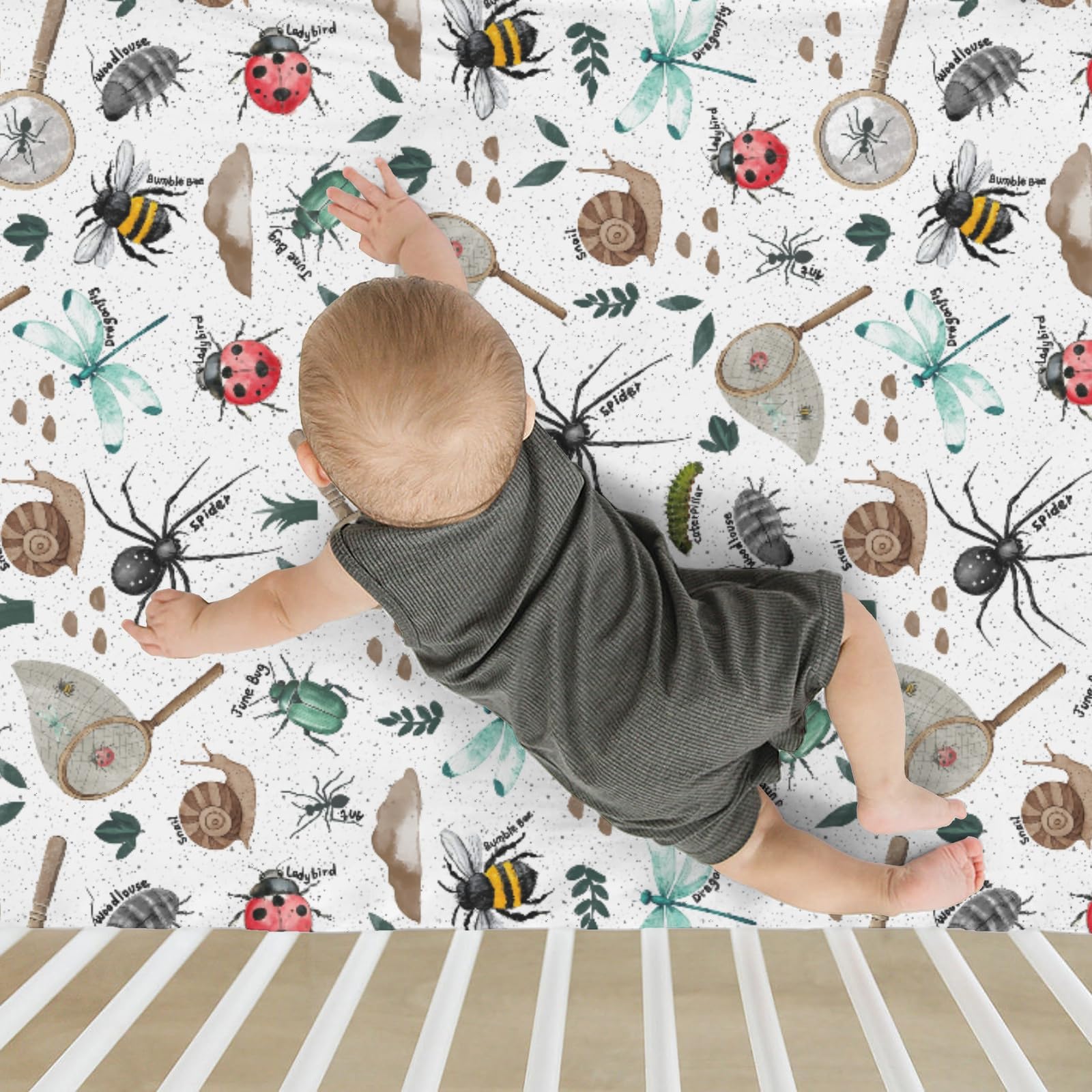ZoUbqchY 52x28 inch crib sheet fits standard mattresses snugly.