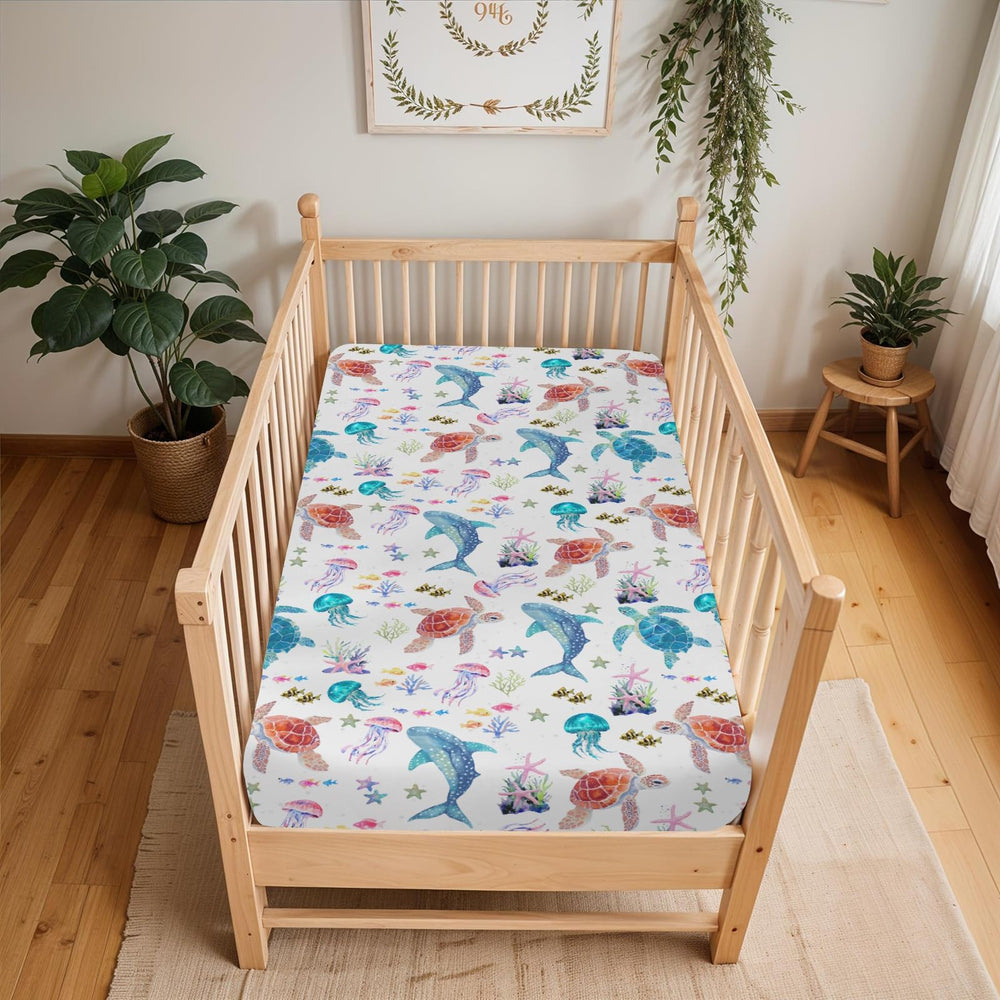 ZoUbqchY 9-pocket deep crib sheet stays securely in place