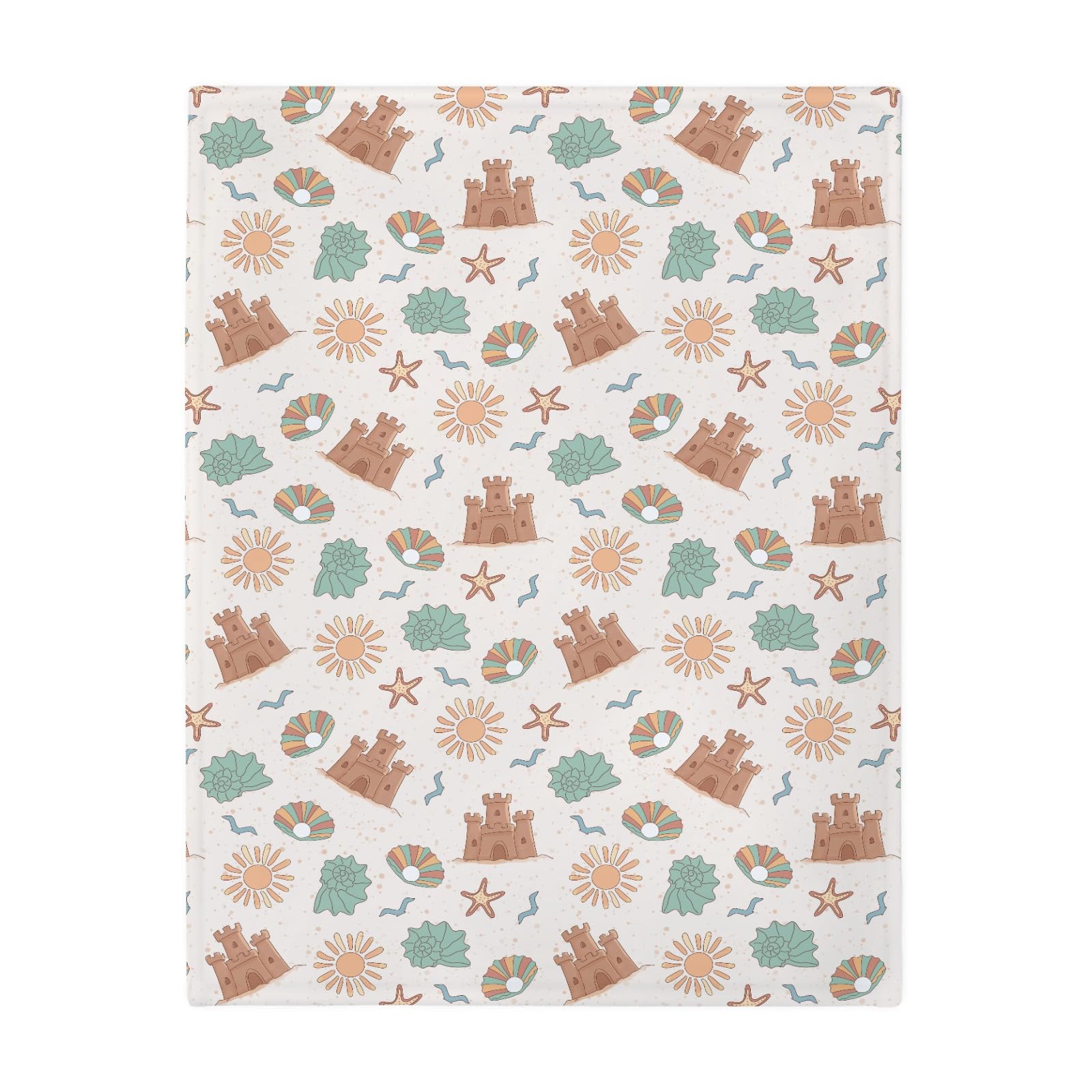 ZoUbqchY seashell design baby blanket adds seaside nursery charm.