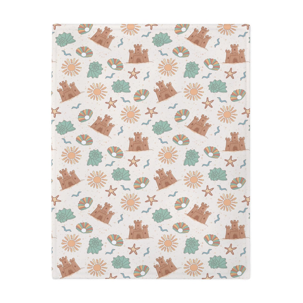 ZoUbqchY seashell design baby blanket adds seaside nursery charm.