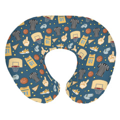 ZoUbqchY basketball-design nursing pillow cover shown as nursery decor and feeding comfort