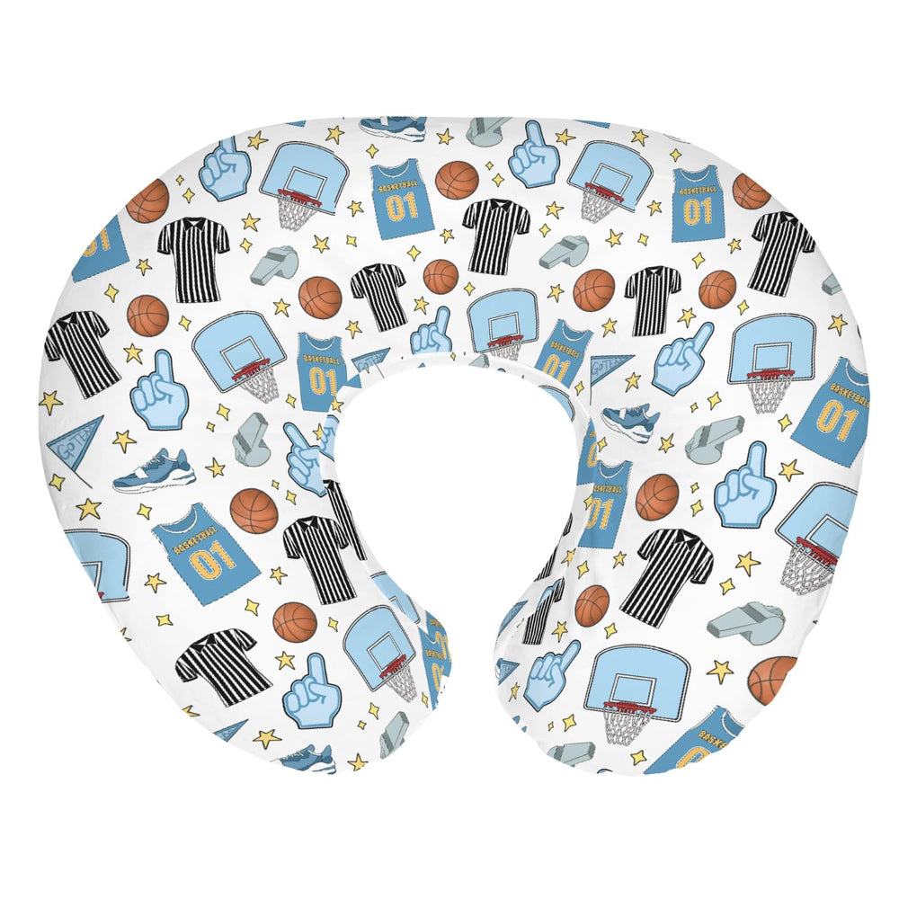 ZoUbqchY basketball nursing pillow cover fits 22x18 pillows for easy cleanup.