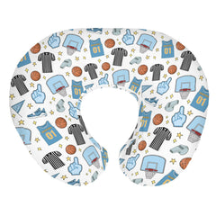 ZoUbqchY basketball nursing pillow cover fits 22x18 pillows for easy cleanup.