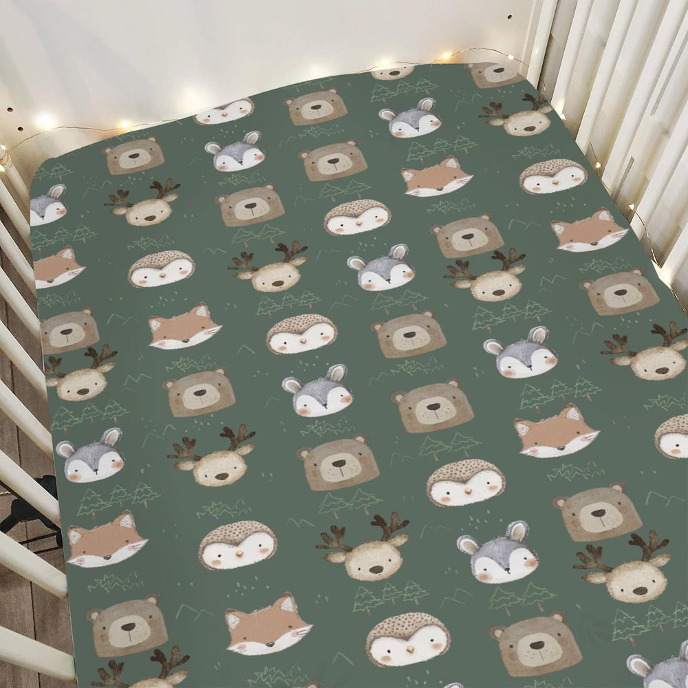 ZoUbqchY bear crib sheet provides a snug fit and breathable comfort for baby sleep.