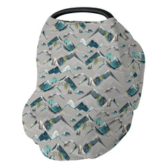 ZoUbqchY Boho Mountains car seat cover displaying 360° privacy and breathable fabric
